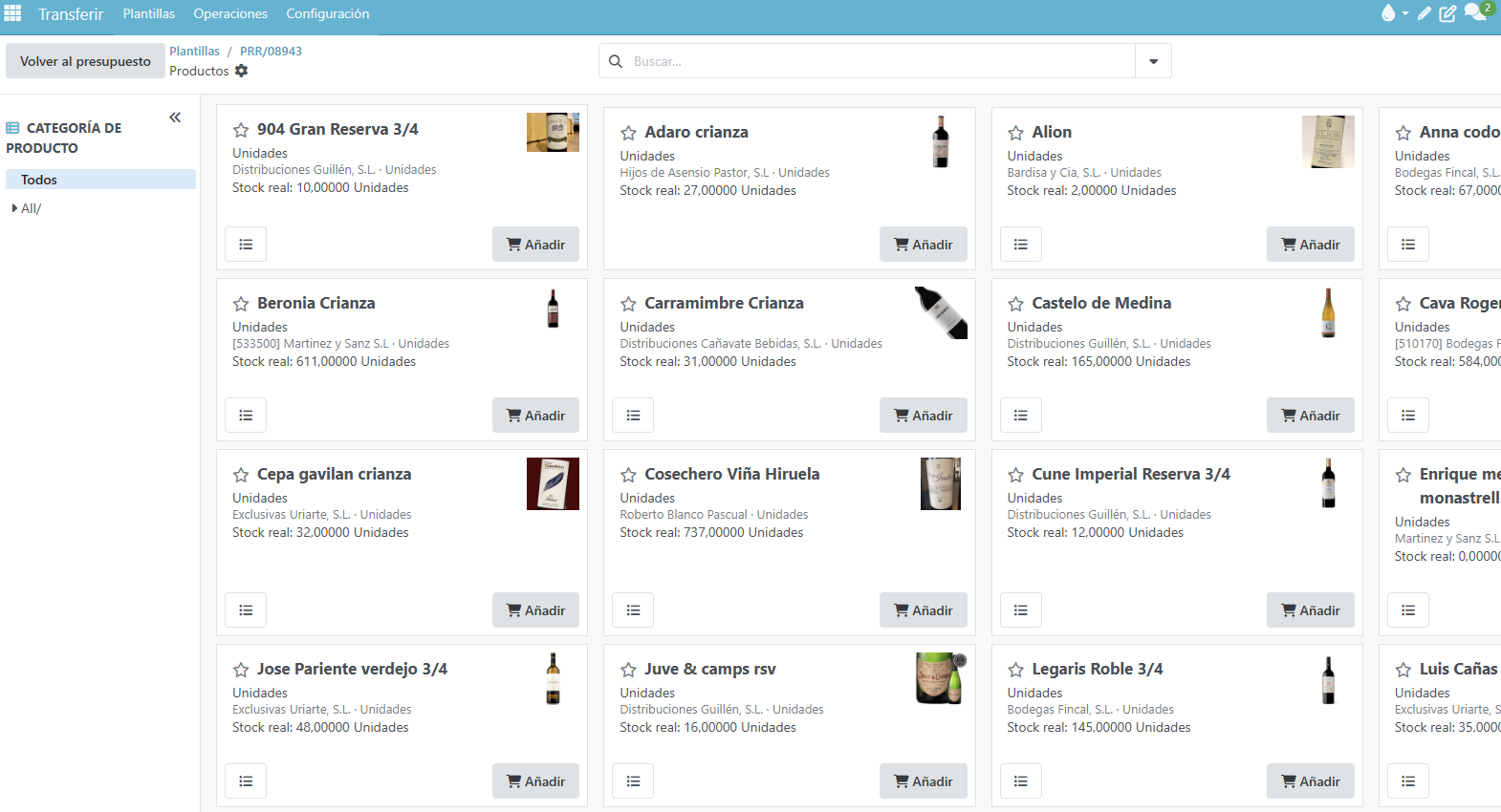 Pedidos Odoo desde departamento